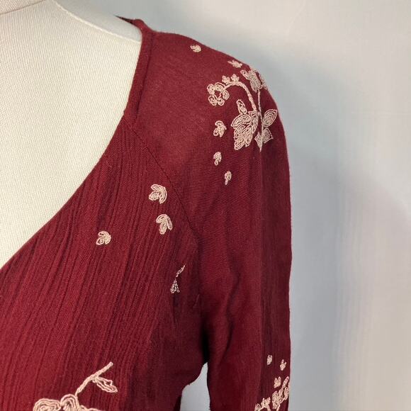 Free People Jasmine Floral Embroidered Mini dress 4 boho fairy As seen on TV - Picture 4 of 14